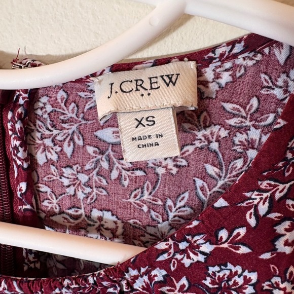 J. Crew Puff Sleeve Tiered Midi Dress Size XS - Picture 4 of 9